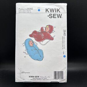 Kwik Sew 2640 “Baby Buntings” (Size XS-XL) Sewing Pattern Uncut FF